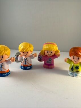 4 Fisher Price Little People Emily School Bus Driver Blond Boys Girl Backpacks